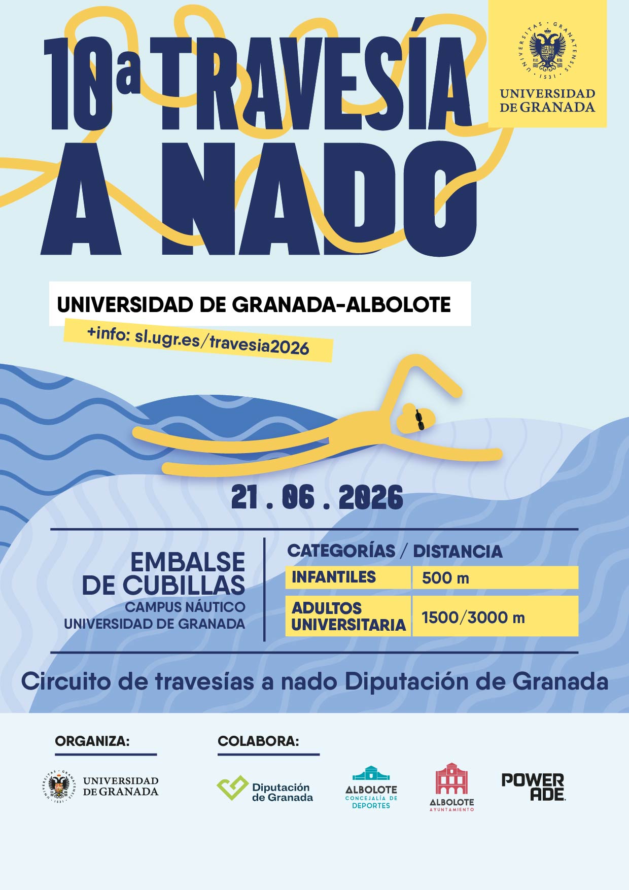 CIRCUITO DE TRAVES�AS A NADO 2026 - X TRAVES�A NADO UNIVERSIDAD DE GRANADA - ALBOLOTE